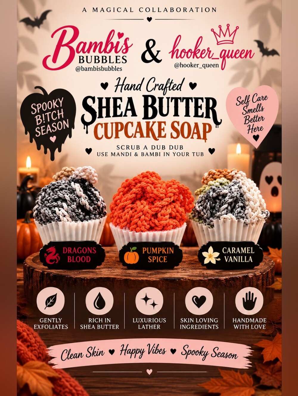 BACK! NEW SNIFFS Hand Crafted Collaboration Cupcake Shea Butter Soap